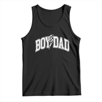 Boy Dad Lightning Bolt Checkered Varsity Son Daddy Tank Top