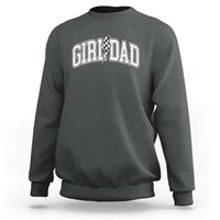 Girl Dad Lightning Bolt Checkered Varsity Daughter Daddy Sweatshirt