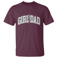 Girl Dad Lightning Bolt Checkered Varsity Daughter Daddy T Shirt