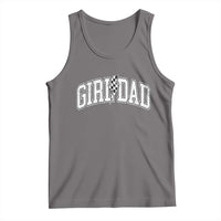 Girl Dad Lightning Bolt Checkered Varsity Daughter Daddy Tank Top