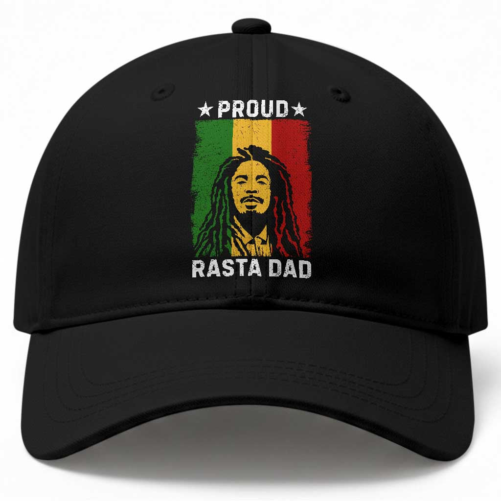 Proud Rasta Dad Baseball Cap Rastafarian Jamaica Father's Day