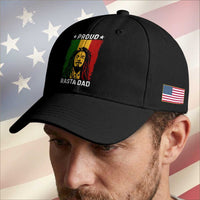 Proud Rasta Dad Baseball Cap Rastafarian Jamaica Father's Day
