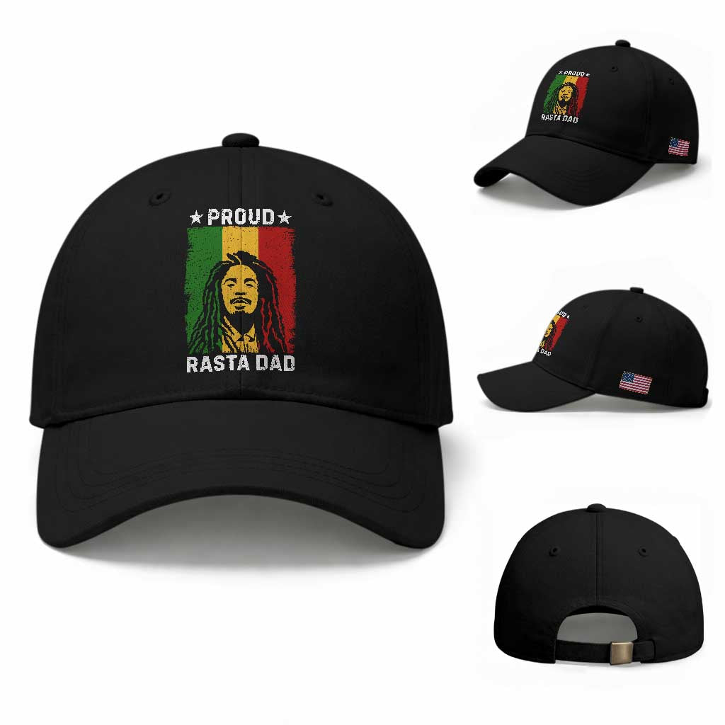 Proud Rasta Dad Baseball Cap Rastafarian Jamaica Father's Day