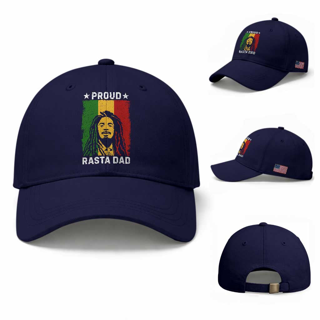 Proud Rasta Dad Baseball Cap Rastafarian Jamaica Father's Day