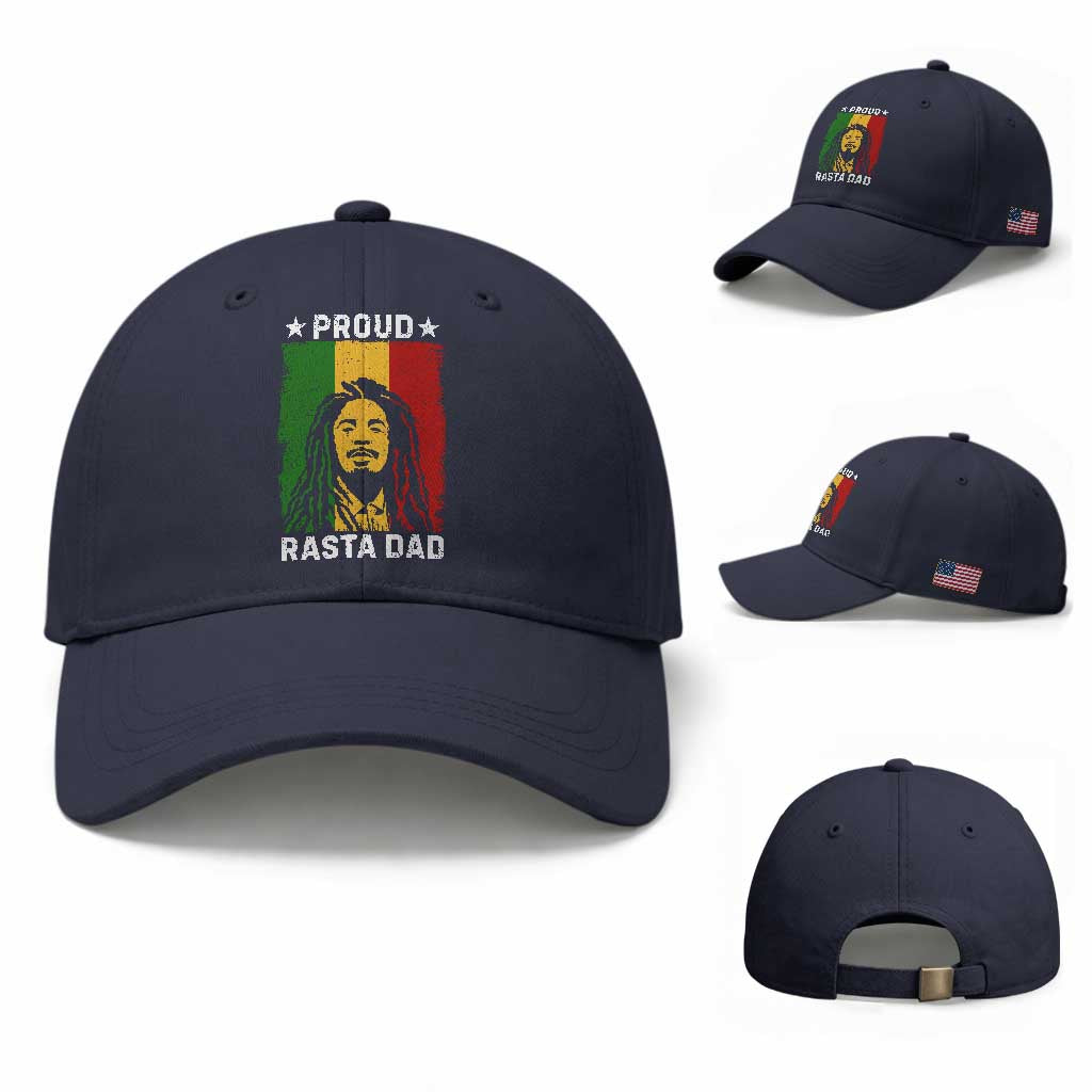 Proud Rasta Dad Baseball Cap Rastafarian Jamaica Father's Day