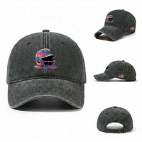 Funny Baseball Helmet Ice Cream Baseball Drip Washed Cotton Baseball Cap