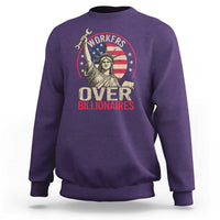 Workers Over Billionaires Sweatshirt Social Justice Statue Of Liberty - Wonder Print Shop