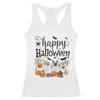 Happy Halloween Dog Ghost Spooky Season Racerback Tank Top - Wonder Print Shop