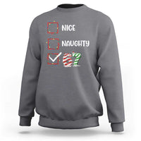 Funny Nice Naughty 67 Sweatshirt Christmas Six Seven Meme Brainrot - Wonder Print Shop