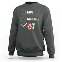 Funny Nice Naughty 67 Sweatshirt Christmas Six Seven Meme Brainrot - Wonder Print Shop