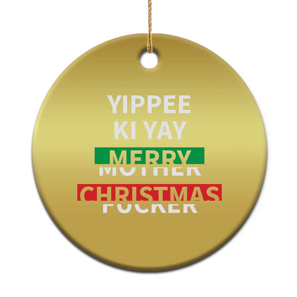 Funny Yippee Ki Yay Merry Xmas Christmas Ornament Xmas Nakatomi Plaza - Wonder Print Shop