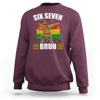 Funny 67 Kwanzaa Sweatshirt Six Seven Bruh Dabbing African Heritage - Wonder Print Shop
