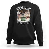 Funny Raccoon Rollin Into 2026 Sweatshirt New Year Dumpster Fire Firework - Wonder Print Shop