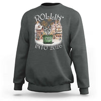 Funny Raccoon Rollin Into 2026 Sweatshirt New Year Dumpster Fire Firework - Wonder Print Shop