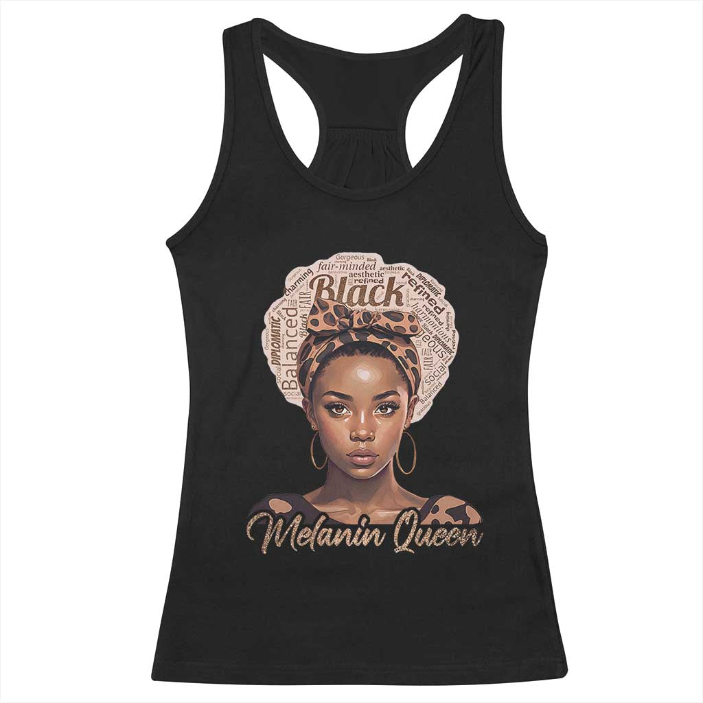 Melanin Queen Racerback Tank Top Proud African American Black Pride