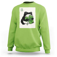 Funny Grumpy Frog Japanese St Patricks Day Sweatshirt