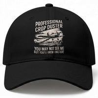 Funny Professional Crop Duster Fart Joke Dusting Airplane Baseball Cap