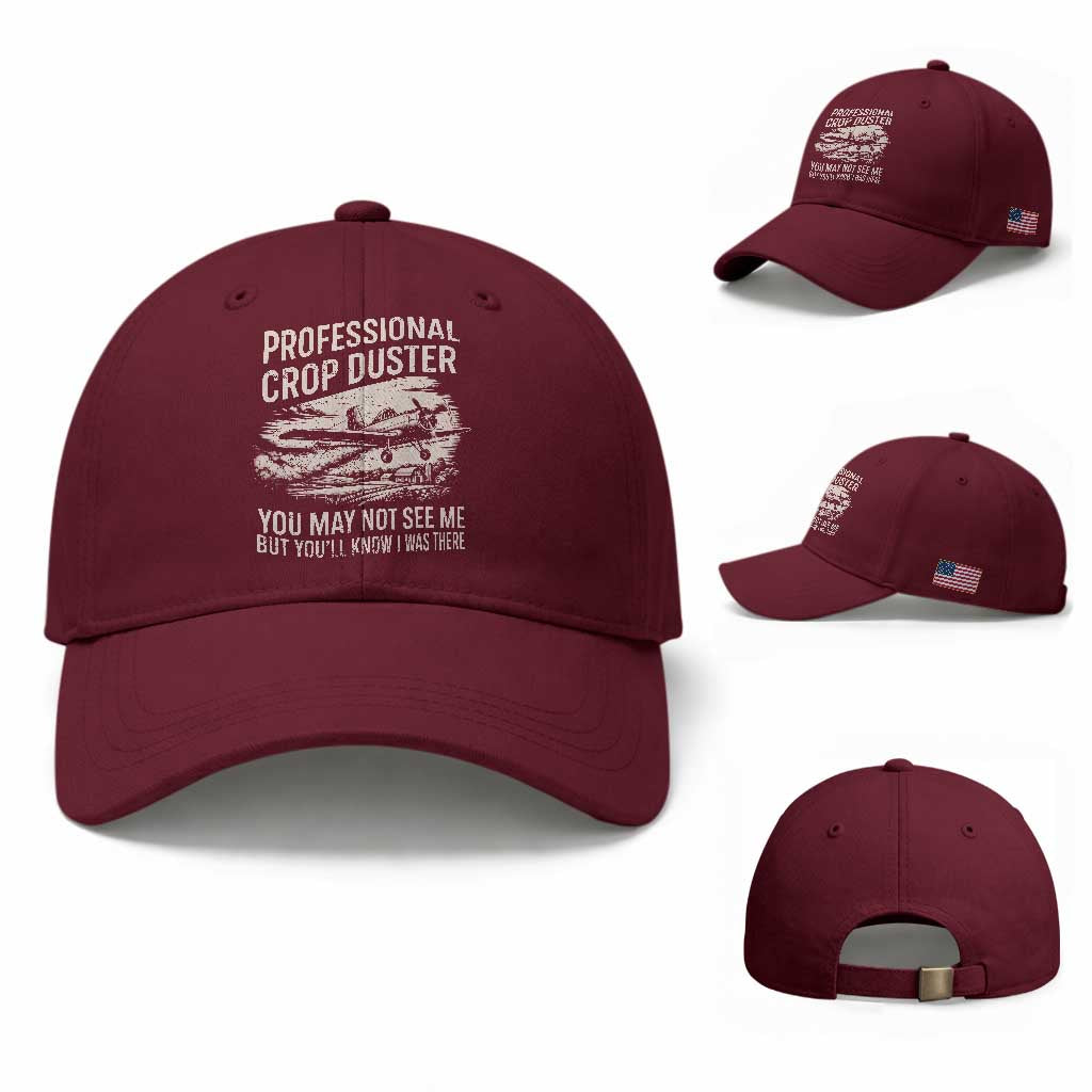 Funny Professional Crop Duster Fart Joke Dusting Airplane Baseball Cap