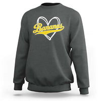 Bananas Vintage Heart Baseball Fan Game Day Sweatshirt
