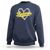 Bananas Vintage Heart Baseball Fan Game Day Sweatshirt