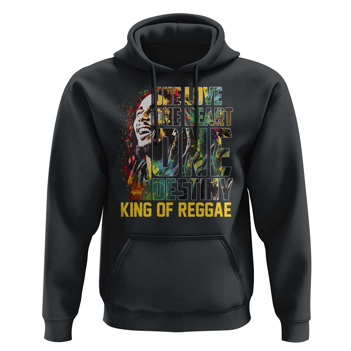 Legend Bob Hoodie One Love Heart Destiny King Of Reggae - Wonder Print Shop