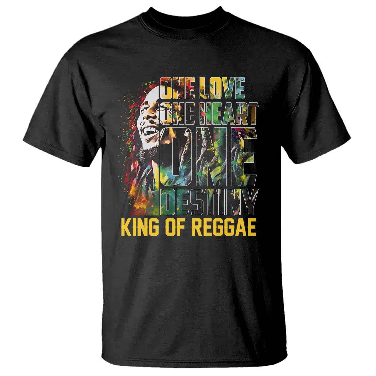 Legend Bob T Shirt One Love Heart Destiny King Of Reggae - Wonder Print Shop