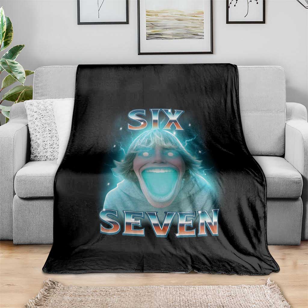 Funny Six Seven The Mason 67 Kid Gen Alpha Meme Throw Blanket - Wonder Print Shop