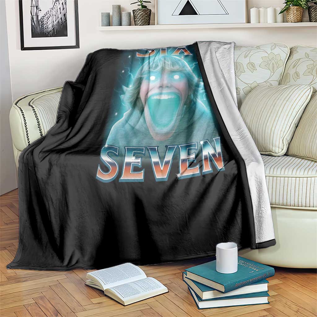 Funny Six Seven The Mason 67 Kid Gen Alpha Meme Throw Blanket - Wonder Print Shop