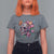 Day Of The Dead T Shirt For Women Vintage Sugar Skull Flower Butterfly