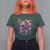 Day Of The Dead T Shirt For Women Vintage Sugar Skull Flower Butterfly