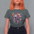 Day Of The Dead T Shirt For Women Vintage Sugar Skull Flower Butterfly