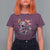 Day Of The Dead T Shirt For Women Vintage Sugar Skull Flower Butterfly