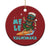 Xmas In Hawaii Christmas Ornament Mele Kalikimaka Santa Tiki Surfing Kakau Tattoo - Wonder Print Shop