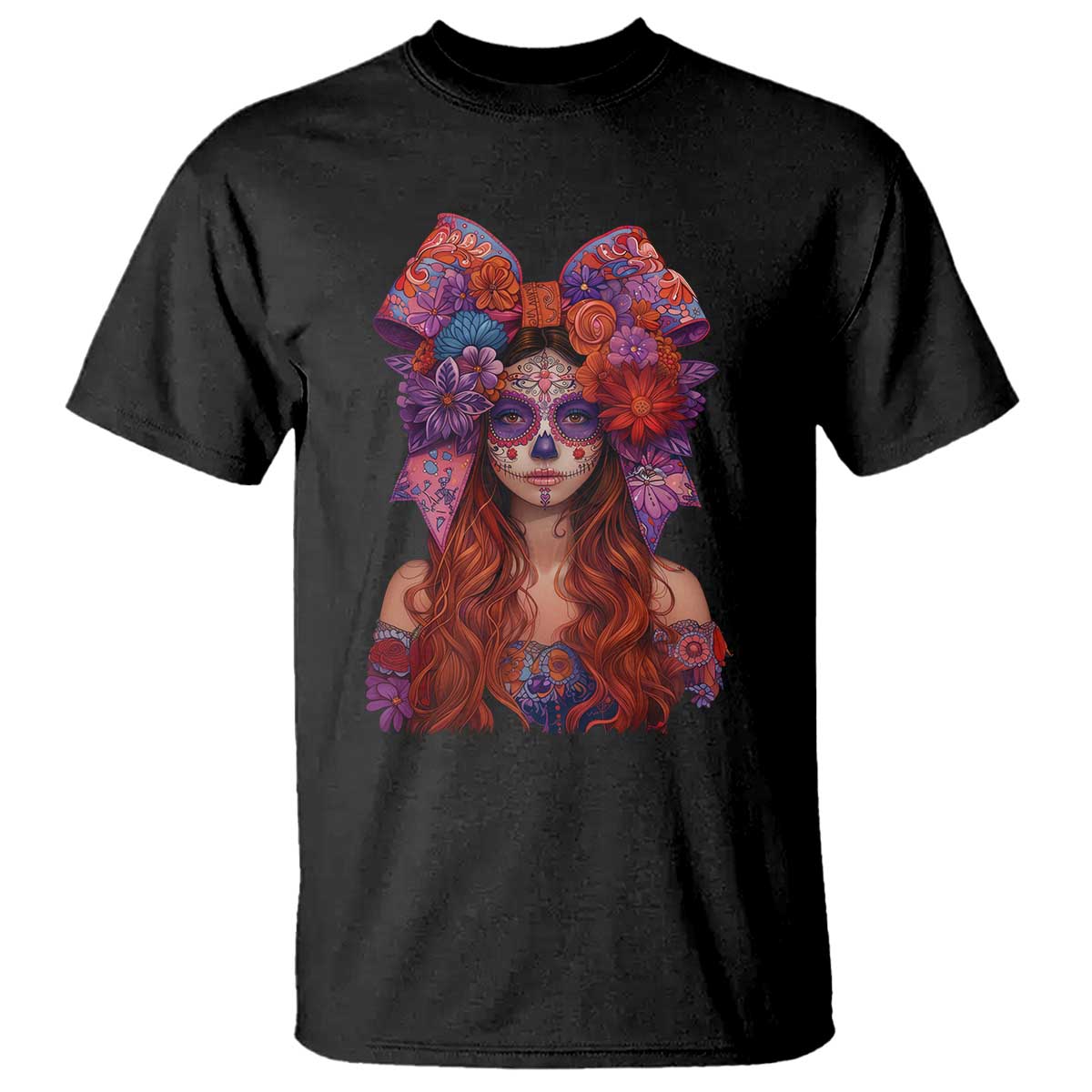 Day Of The Dead T Shirt La Catrina Coquette Calaca Face Painting