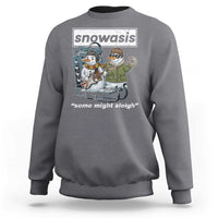 Snowasis Some Might Sleigh Sweatshirt Funny Christmas Snowmen Rock Band - Wonder Print Shop