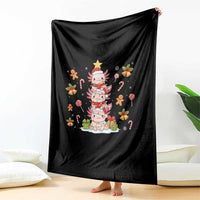 Funny Christmas Kawaii Axolotl Xmas Tree Throw Blanket - Wonder Print Shop