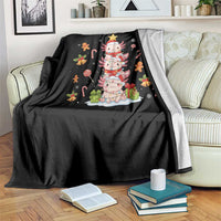 Funny Christmas Kawaii Axolotl Xmas Tree Throw Blanket - Wonder Print Shop