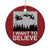 Funny Xmas Santa Christmas Ornament I Want To Believe Sleigh With Reindeers - Wonder Print Shop