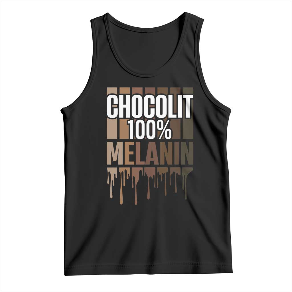 Funny Chocolit 100% Tank Top African American Melanin Black Pride