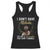 Proud Black African American Racerback Tank Top I Don't Have Attitude I've Got A Personality Glitter Print