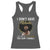 Proud Black African American Racerback Tank Top I Don't Have Attitude I've Got A Personality Glitter Print