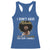 Proud Black African American Racerback Tank Top I Don't Have Attitude I've Got A Personality Glitter Print