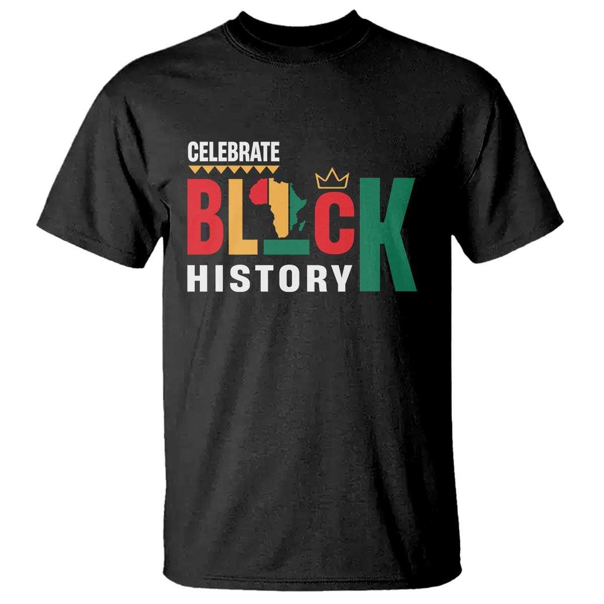 Celebrate Black History T Shirt African American History Africa Map