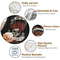 Let The Pirate Shenanigans Begin Throw Blanket Funny Crossbones Freebooter - Wonder Print Shop
