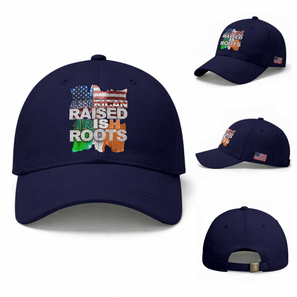 Irish American Baseball Cap American Raised Irish Roots St Patrick's Day