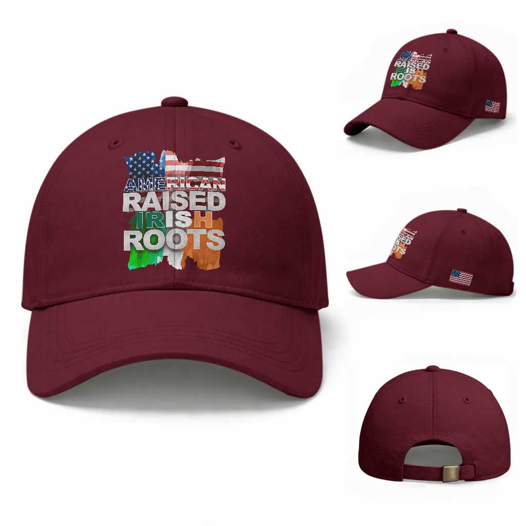Irish American Baseball Cap American Raised Irish Roots St Patrick's Day