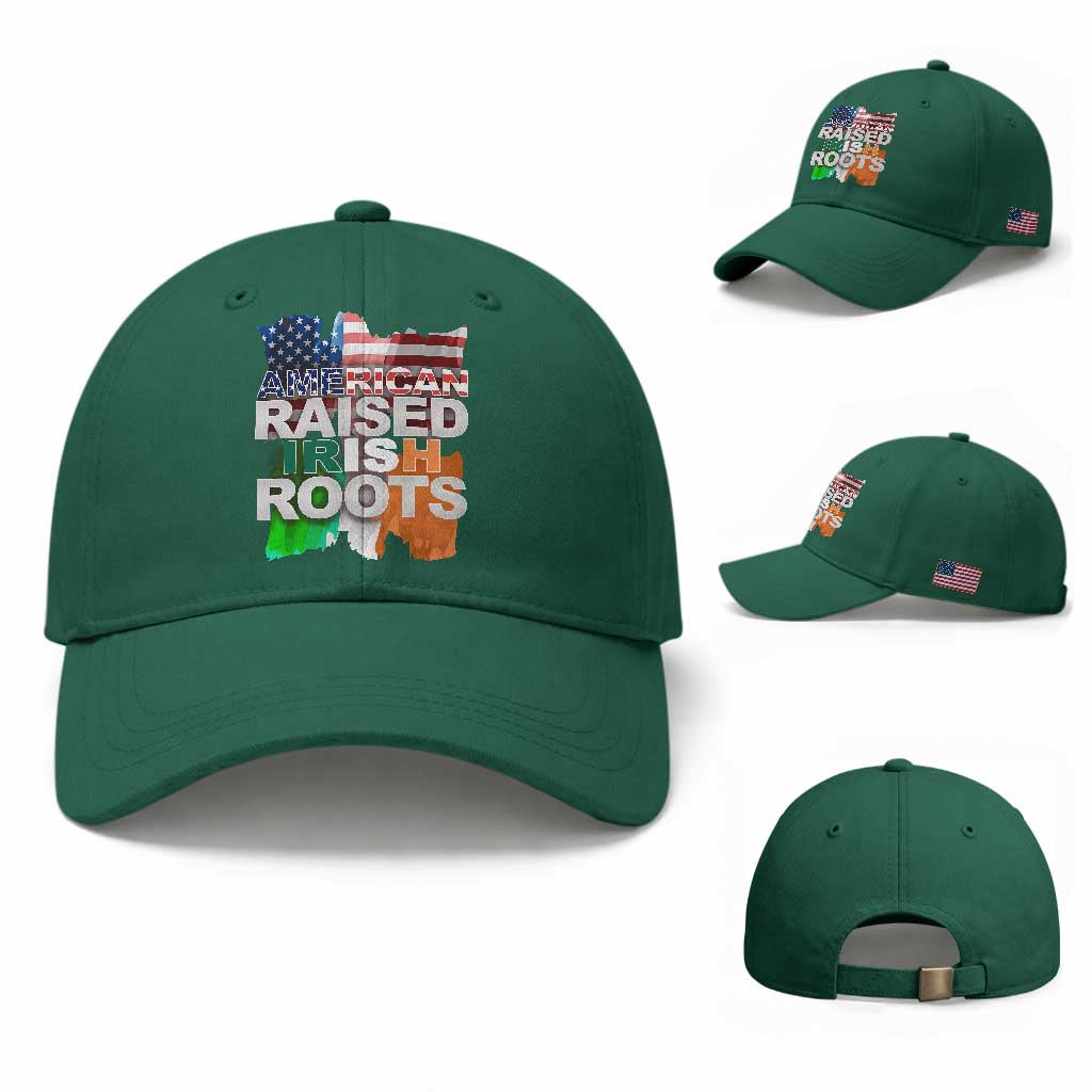 Irish American Baseball Cap American Raised Irish Roots St Patrick's Day