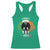 Funny St Patrick's Day Mothman Racerback Tank Top Lurky Vibes Shamrock Retro Ireland Flag