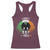 Funny St Patrick's Day Mothman Racerback Tank Top Lurky Vibes Shamrock Retro Ireland Flag