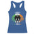 Funny St Patrick's Day Mothman Racerback Tank Top Lurky Vibes Shamrock Retro Ireland Flag